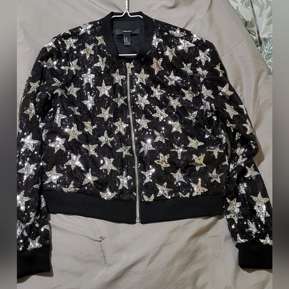 Forever21 zip up  jacket  size M - Picture 3 of 4